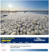 芬兰海滩出现奇景:数千颗稀有“冰蛋”涌现