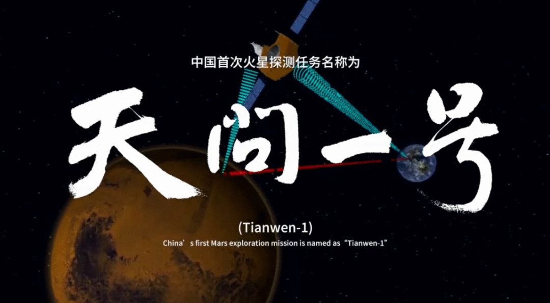 天问一号！中国首次火星探测任务名称公布