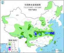 9省市部分地区有大到暴雨 全国天气降水量预报图