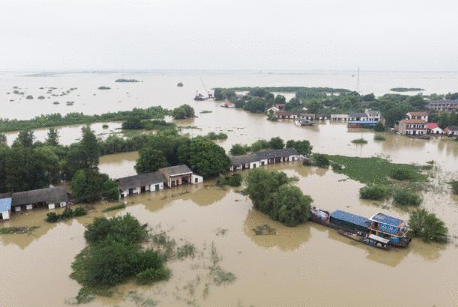 洞庭湖时隔一周后再次进入全面超警戒状态 水位仍在上涨