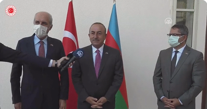 土耳其外长到访阿塞拜疆大使馆 重申对阿塞拜疆的支持