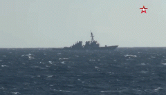 俄罗斯国防部公布俄军舰驱离美国海军驱逐舰视频 俄罗斯国防部公布俄军舰驱离美国海军驱逐舰视频
