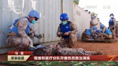 中国第九批赴马里维和医疗分队开展伤员救治演练